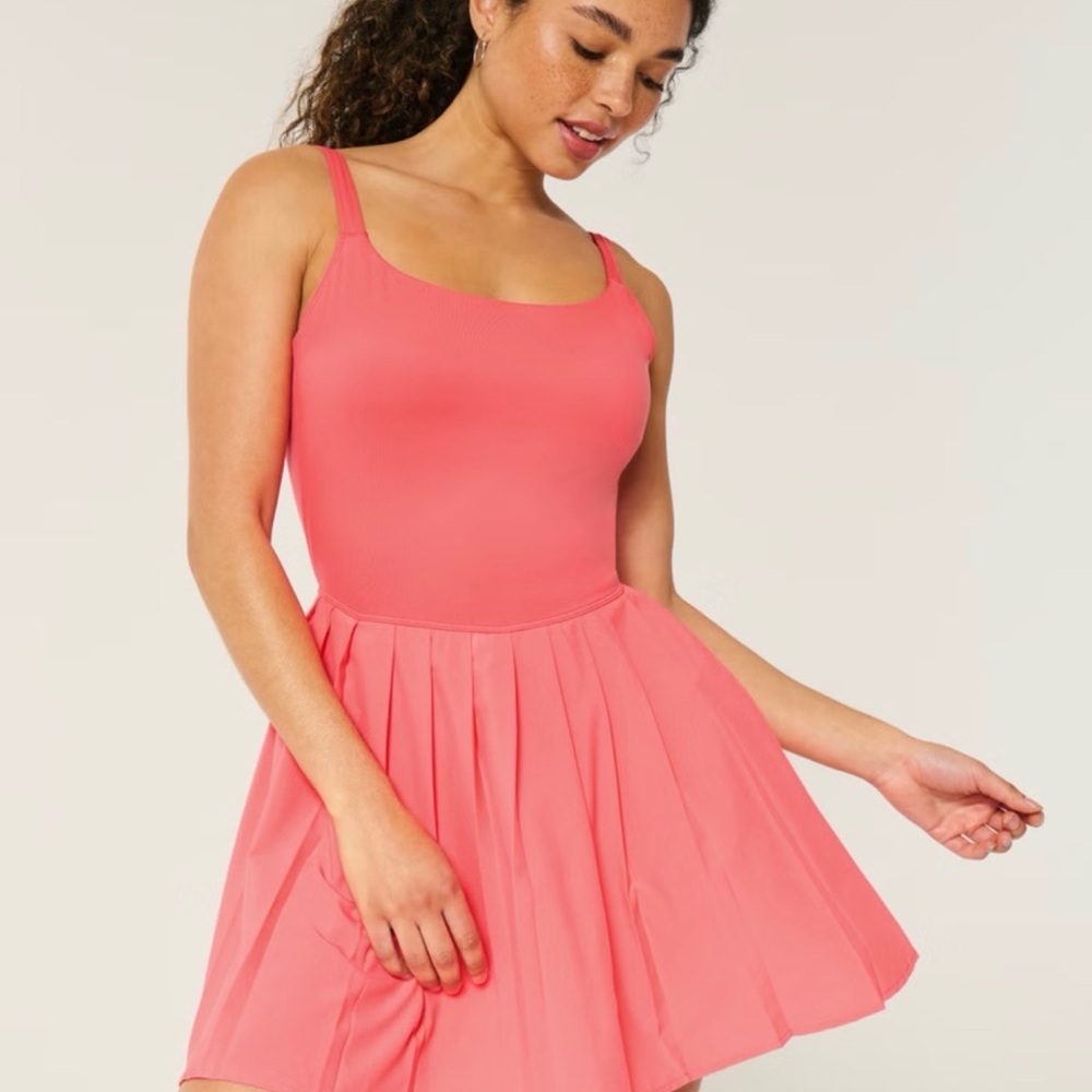 Gilly Hicks Active Pleated Dress Coral